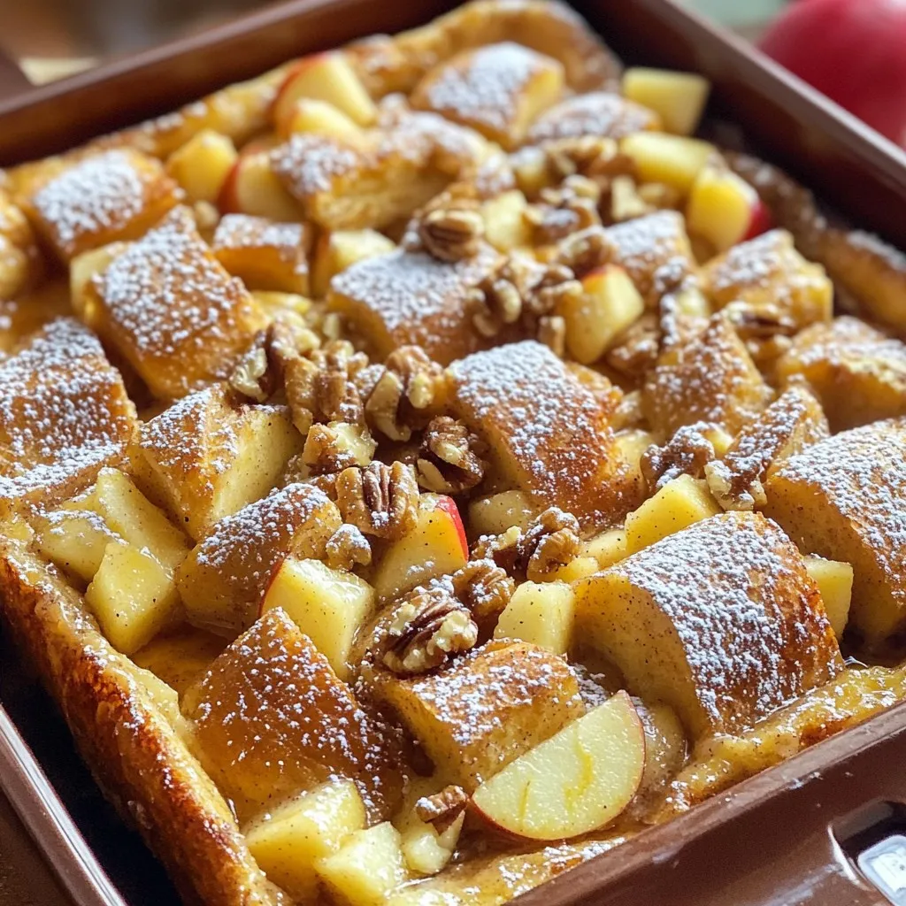 Slow Cooker Cinnamon Apple French Toast Bake Delight