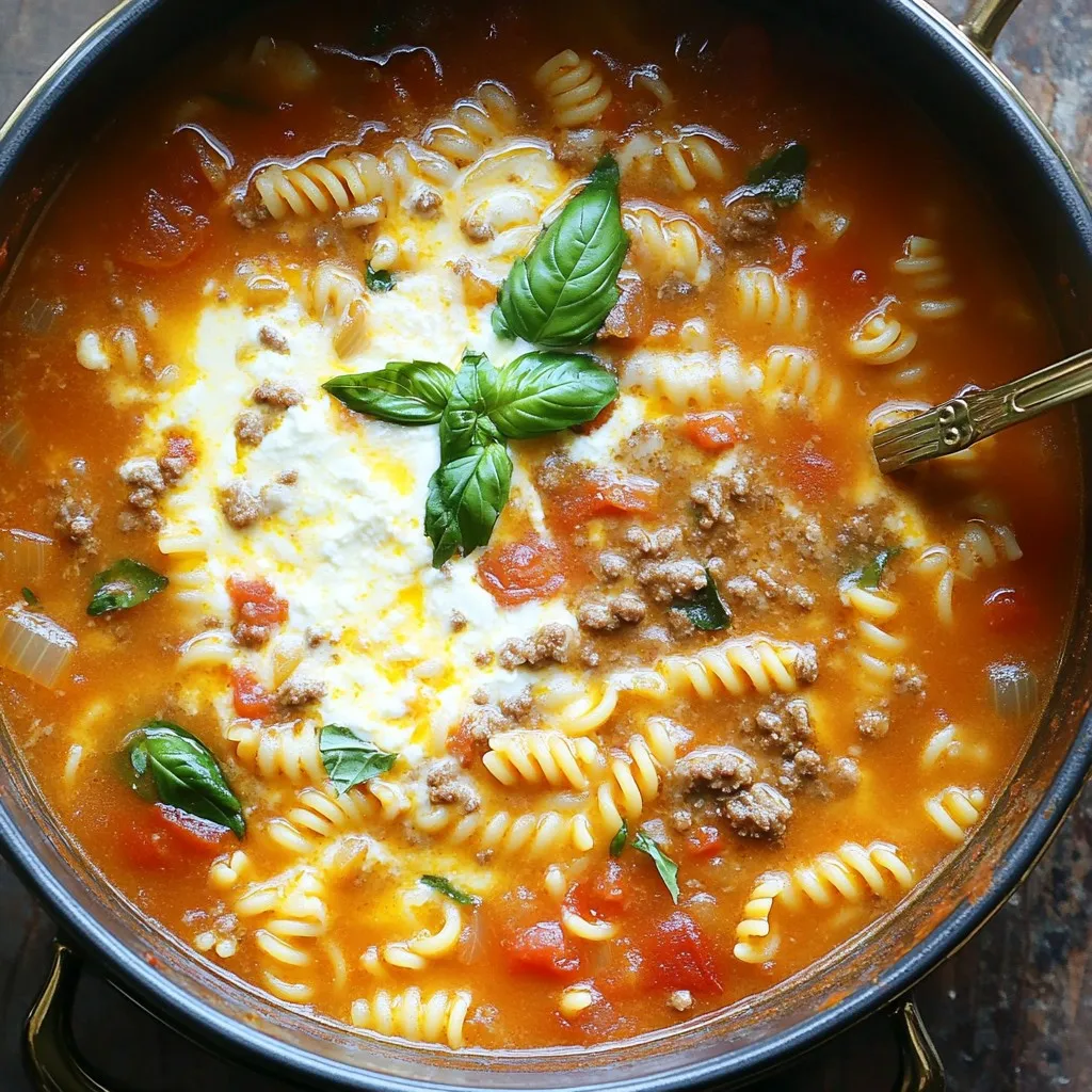 One-Pot Lasagna Soup Flavorful and Hearty Recipe