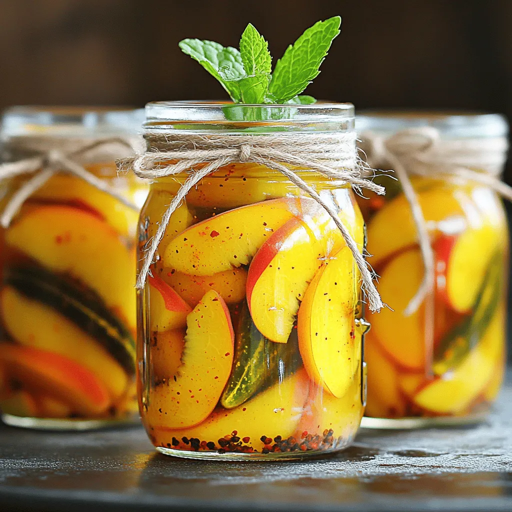 Sweet &#038; Spicy Peach Pickles Easy and Flavorful Treat
