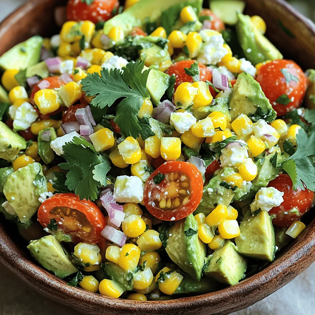 Avocado Feta Corn Salad Fresh and Flavorful Dish