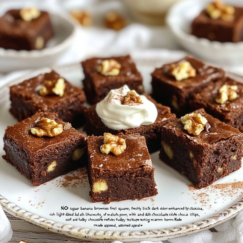 No-Sugar Banana Brownies Simple and Delicious Treat