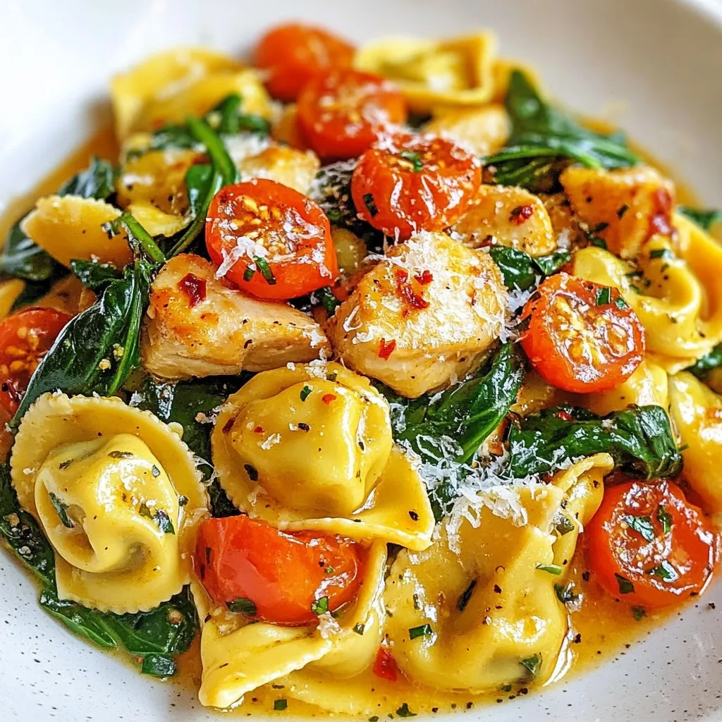 Spicy Garlic Butter Chicken Tortellini Delightful Meal