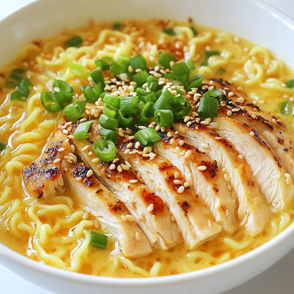 Creamy Garlic Chicken Ramen Comforting and Easy Meal