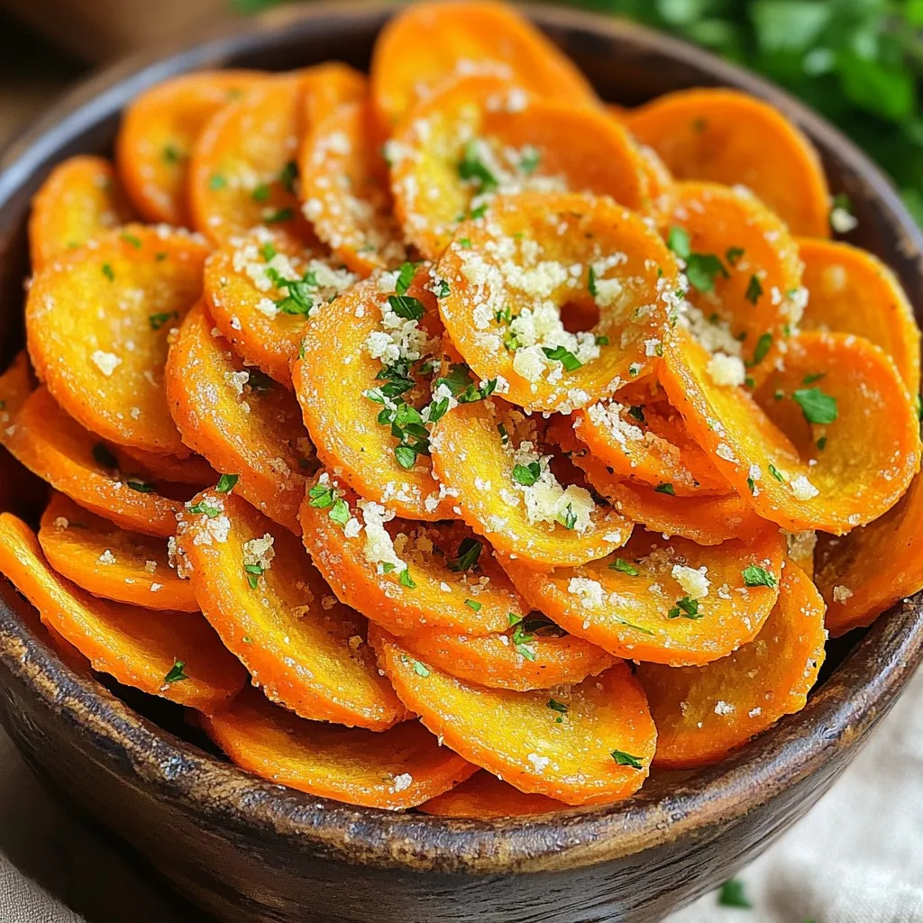 Air Fryer Garlic Parmesan Carrot Chips Delight
