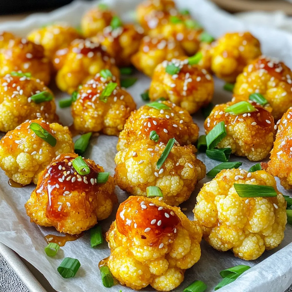 Air Fryer Honey Sriracha Cauliflower Bites Delight