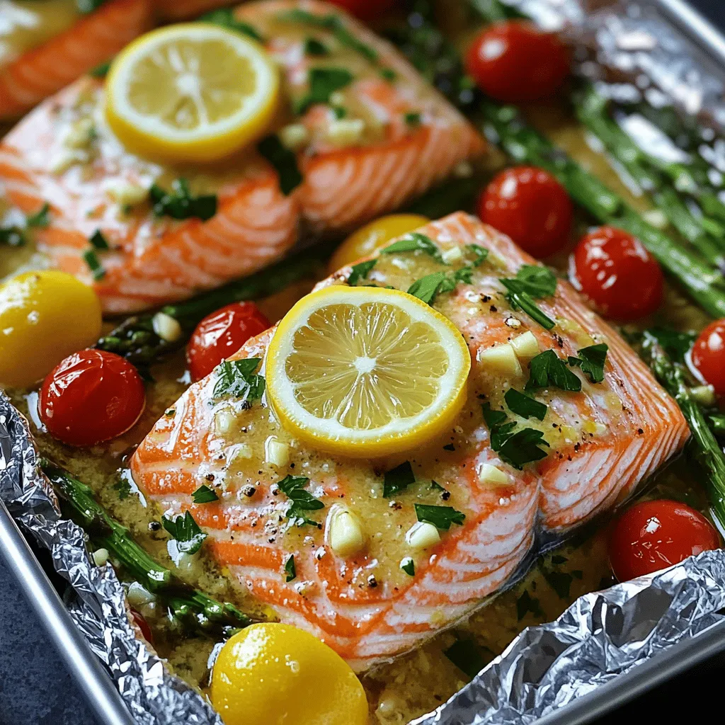 Lemon Garlic Butter Salmon Foil Packs Quick and Tasty