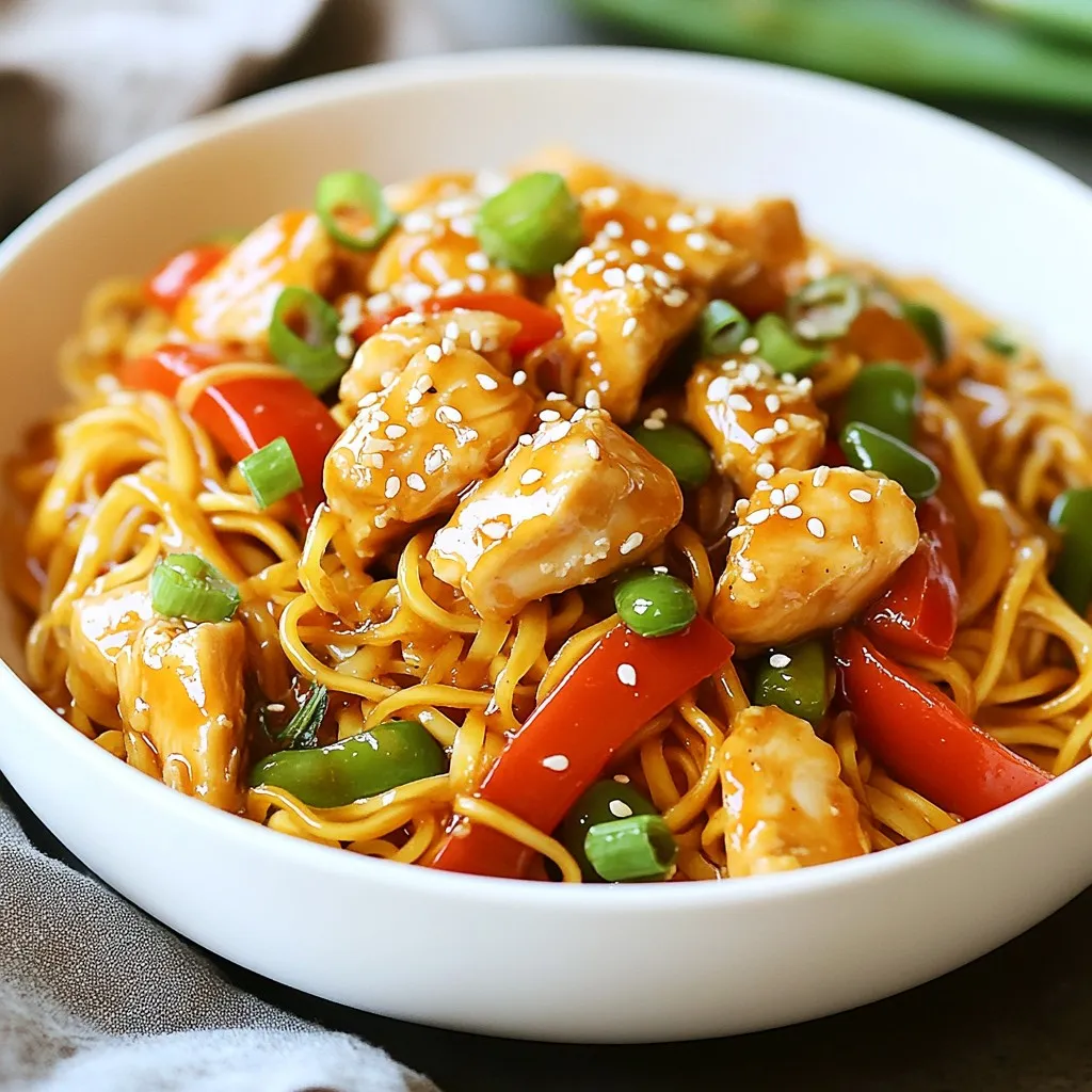 Sticky Garlic Chicken Noodles Easy and Delicious Meal