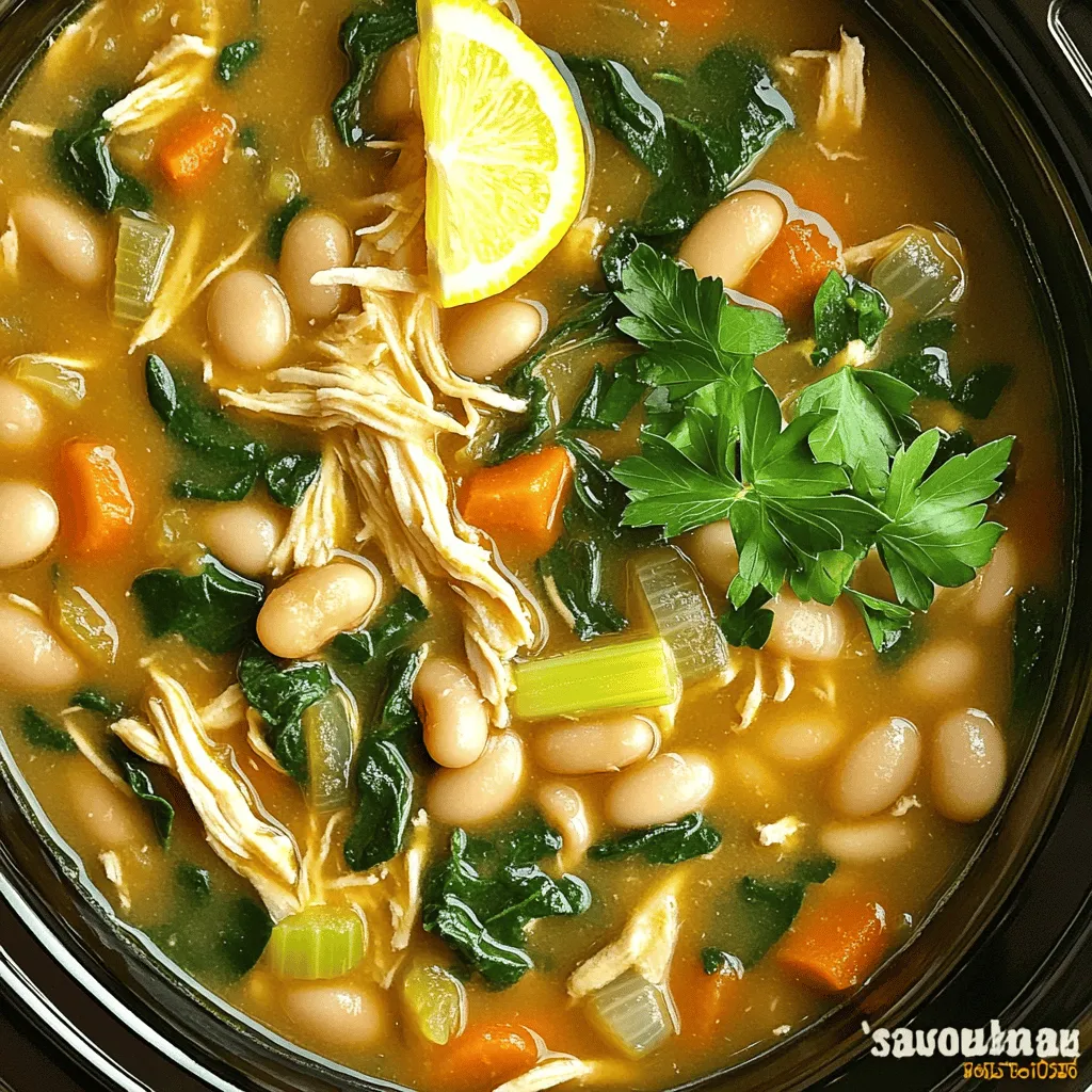 Slow Cooker Tuscan White Bean Chicken Stew Delight