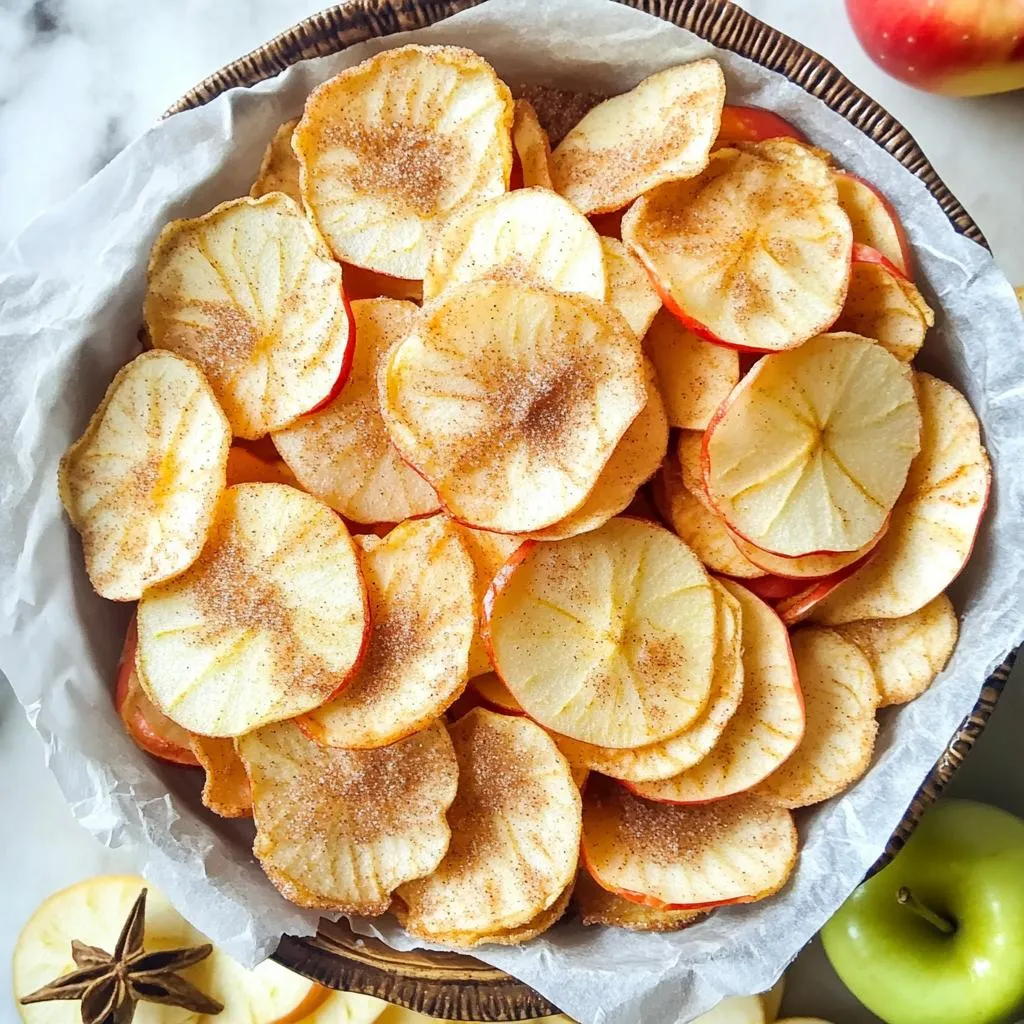 Air Fryer Cinnamon Sugar Apple Chips Crunchy Delight