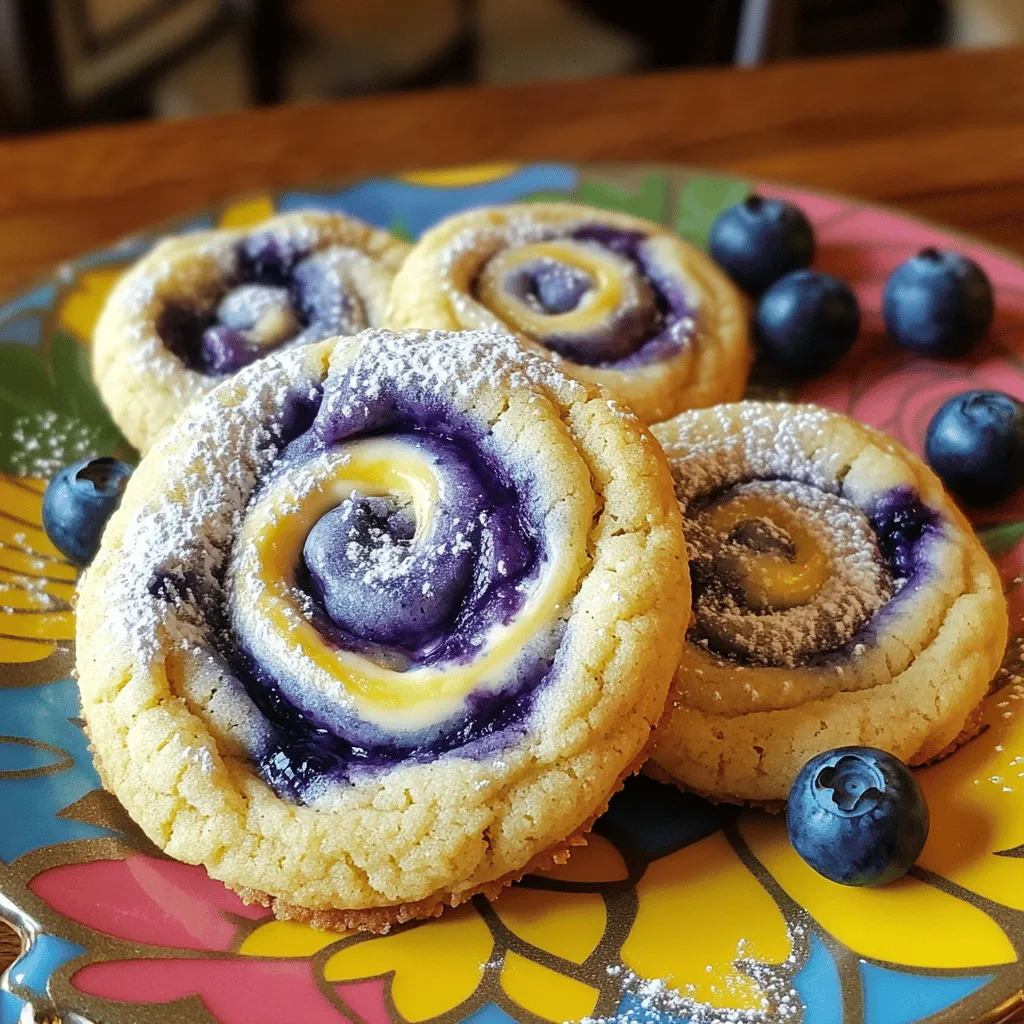 Blueberry Cheesecake Swirl Cookies Delightful Treat