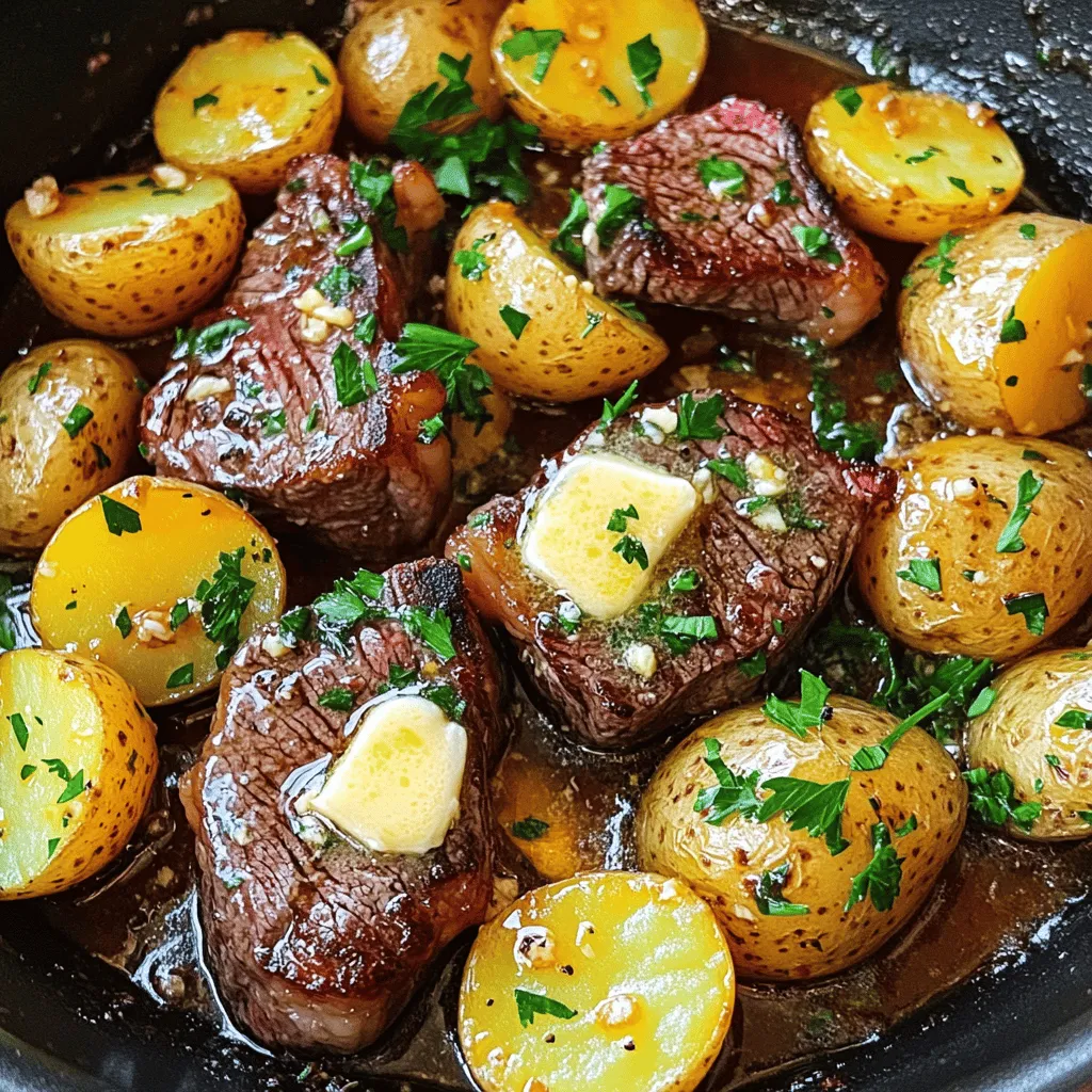 Garlic Butter Steak and Potatoes Skillet Delight