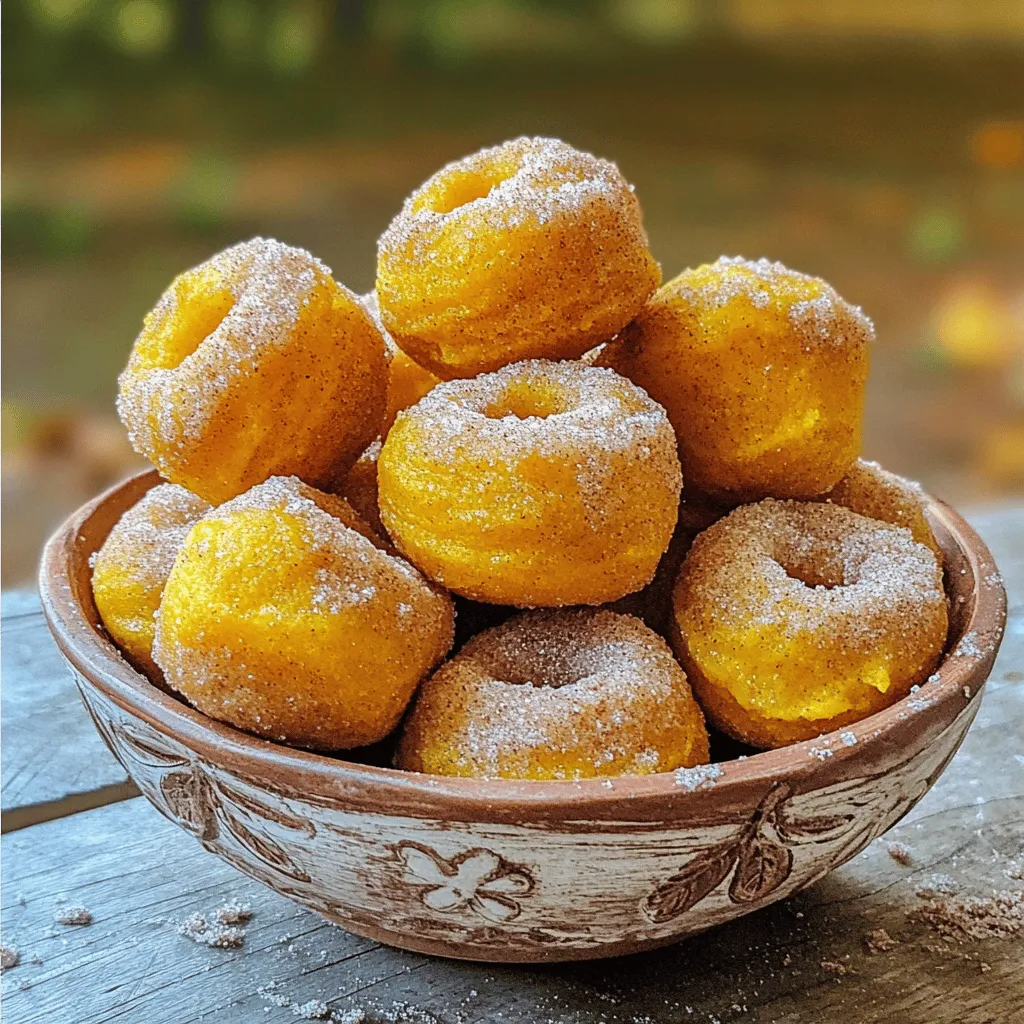 Cinnamon Sugar Pumpkin Donut Holes Easy Fall Treat