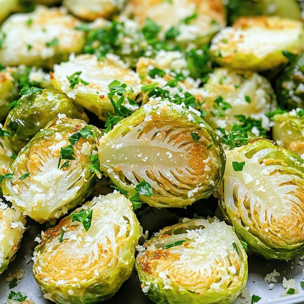 Air Fryer Garlic Parmesan Brussels Sprouts Delight