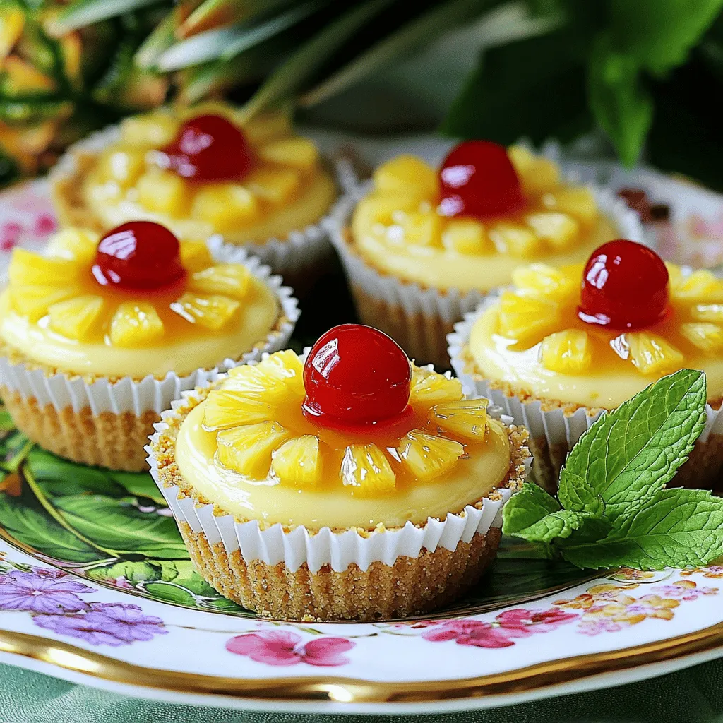 Mini Pineapple Upside-Down Cheesecakes Delightful Treat