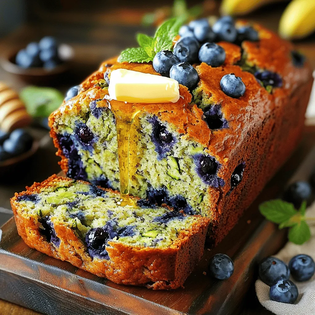 Blueberry Banana Zucchini Bread Simple and Tasty Treat