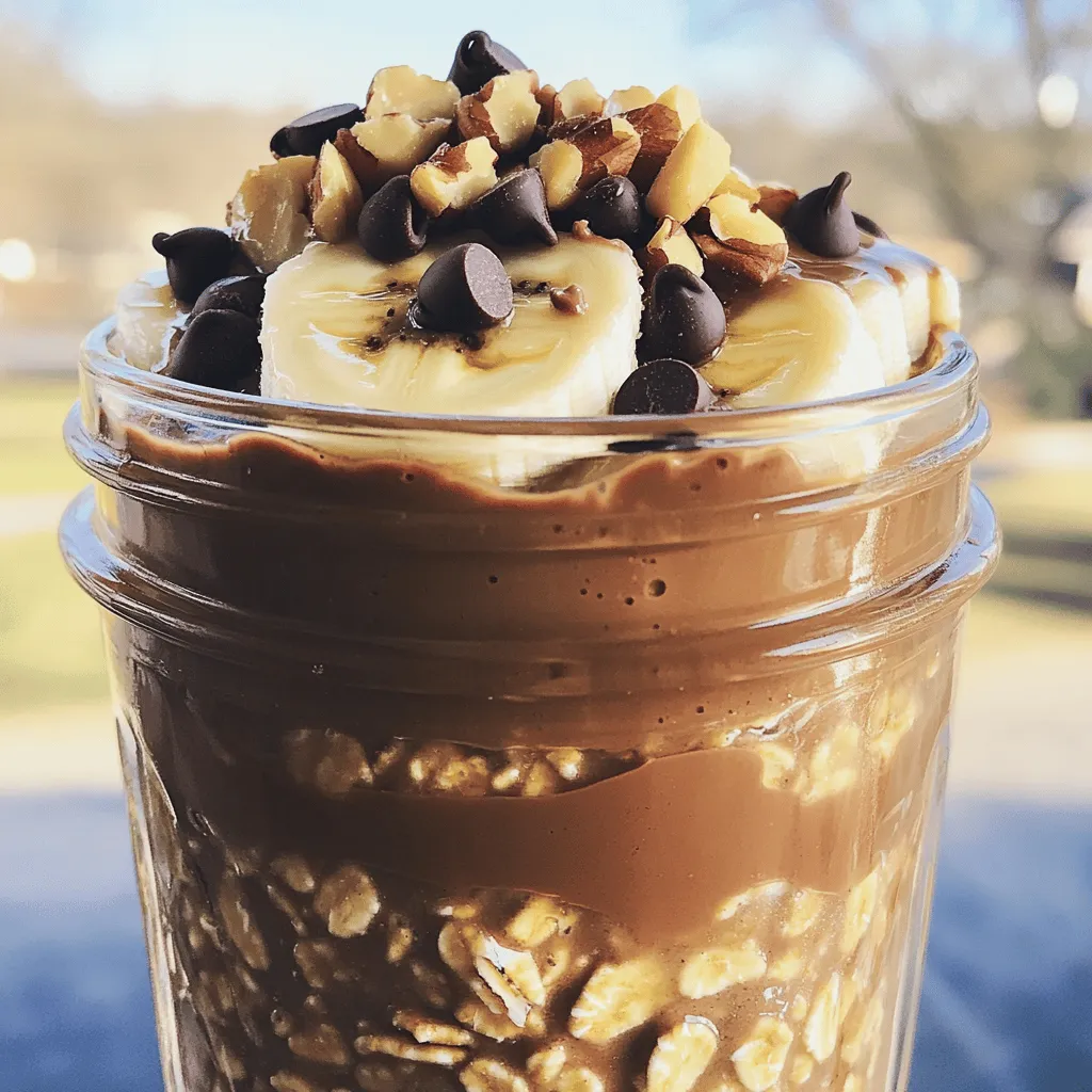 Peanut Butter Chocolate Overnight Oats Easy Recipe