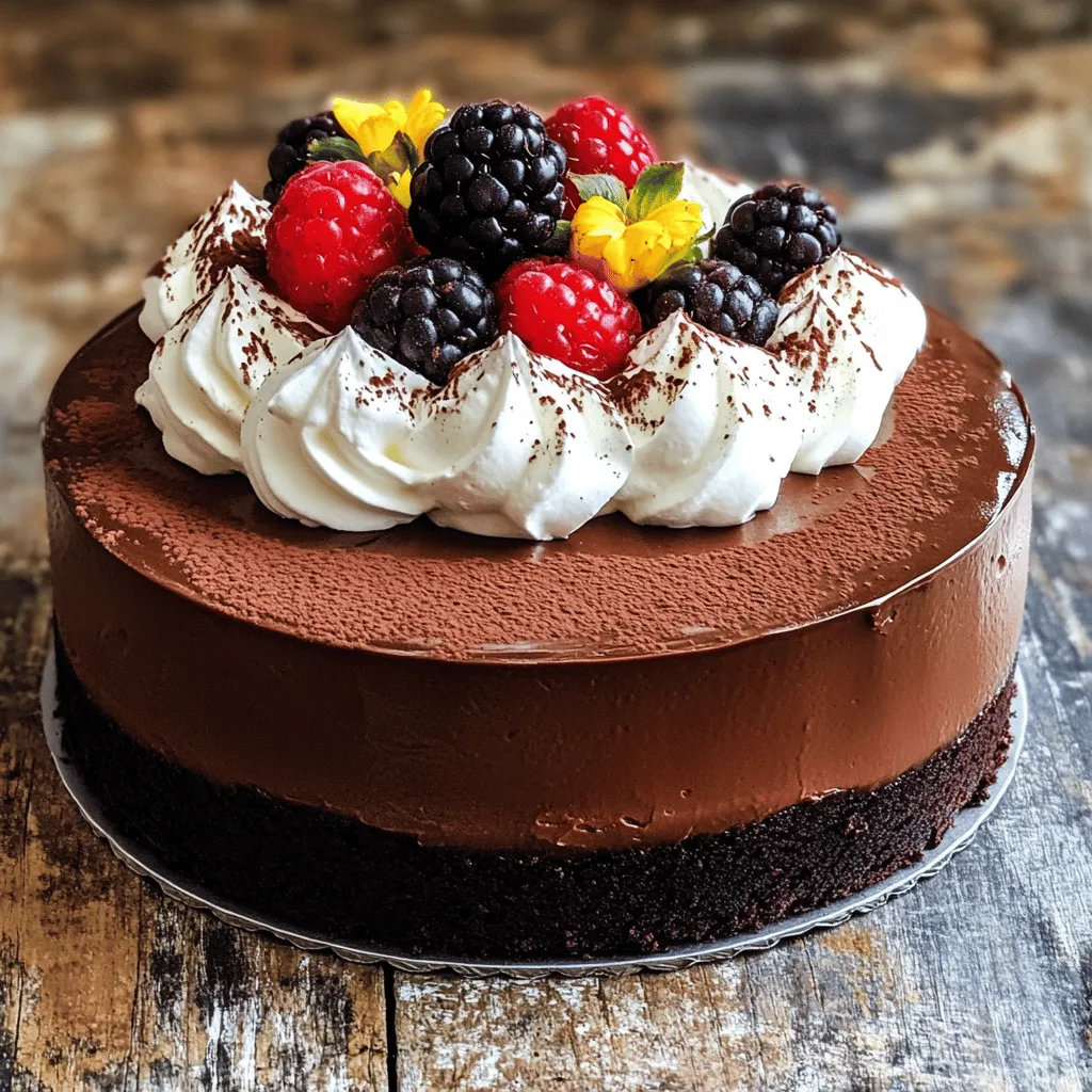 Dark Chocolate Mousse Cake Rich and Decadent Delight